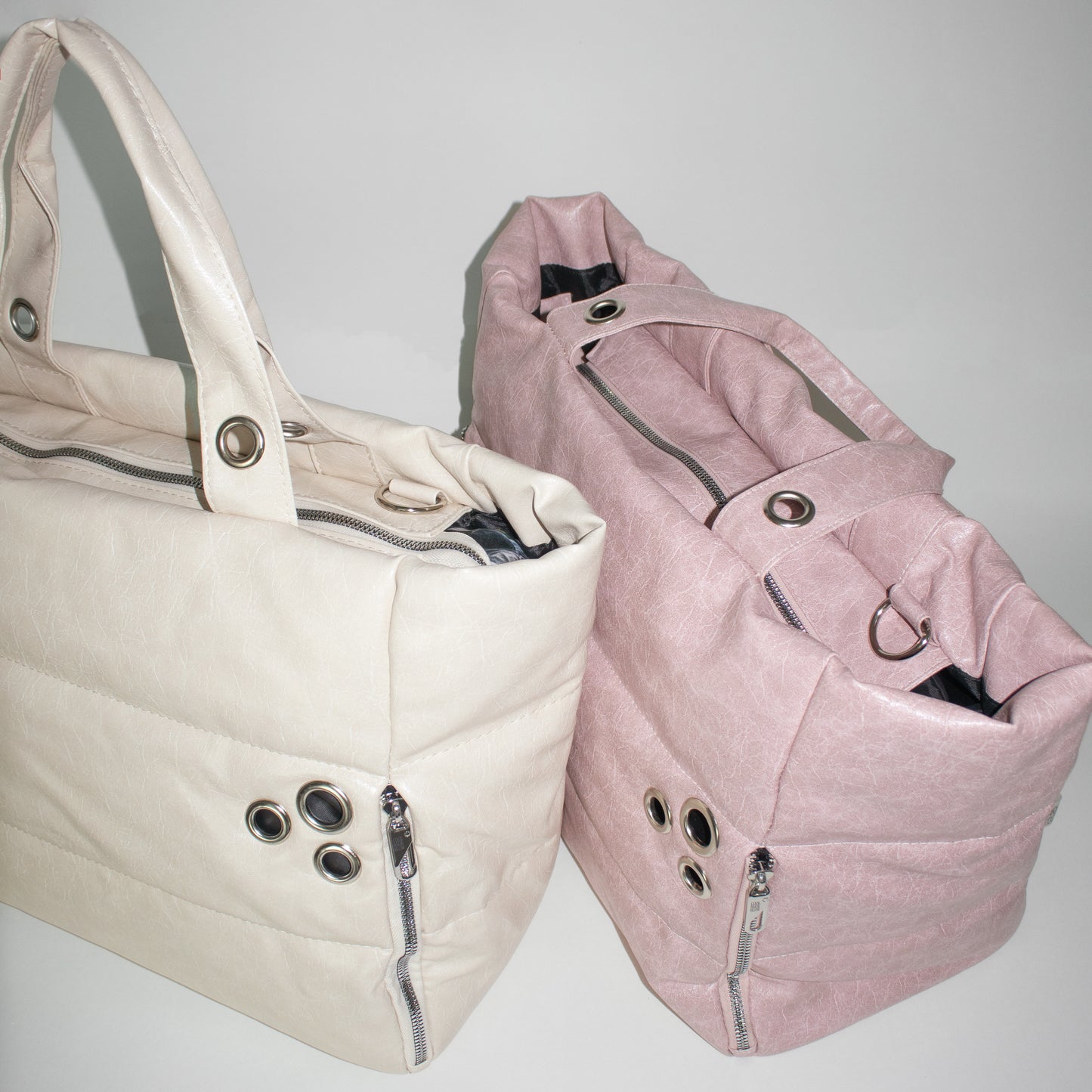 MY EYELET TRAVEL BAG cream