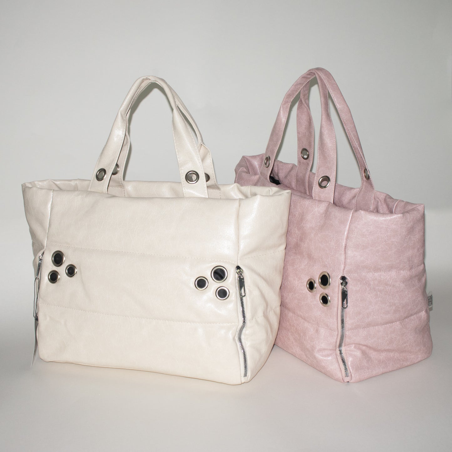 MY EYELET TRAVEL BAG cream