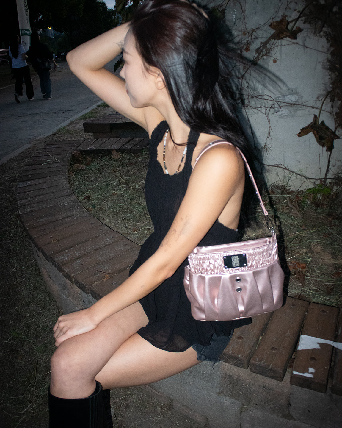 THE BOXER BAG MINI pink pearl
