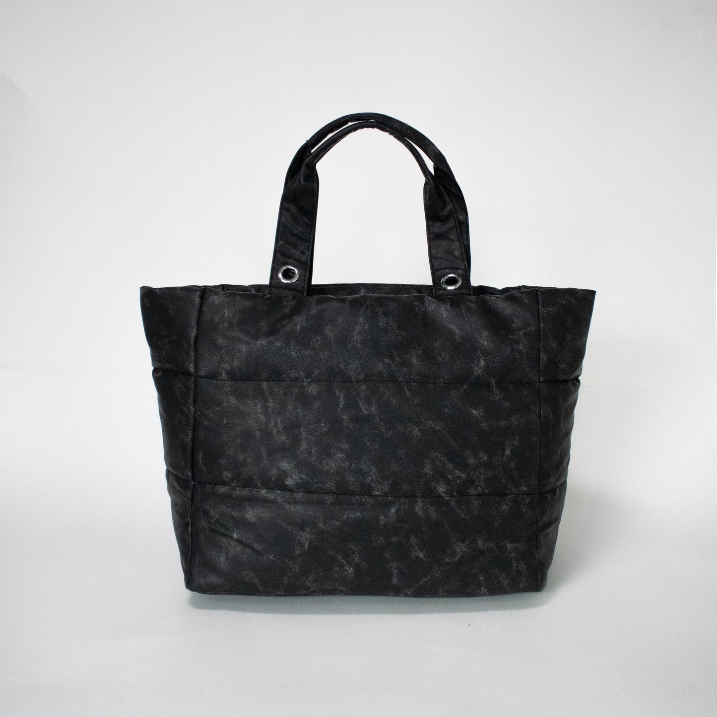 MY EYELET TRAVEL BAG ash black