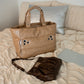 MY EYELET TRAVEL BAG brown