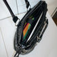 PIERCED BOXER BAG black