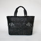 MY EYELET TRAVEL BAG ash black