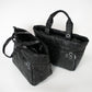 MY EYELET TRAVEL BAG ash black